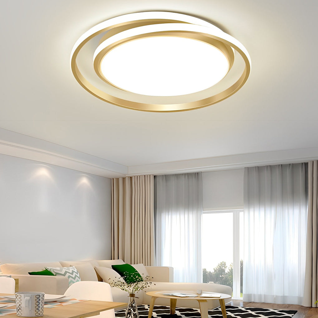 Circular LED Stepless Dimming Modern Ceiling Lights with Remote Control