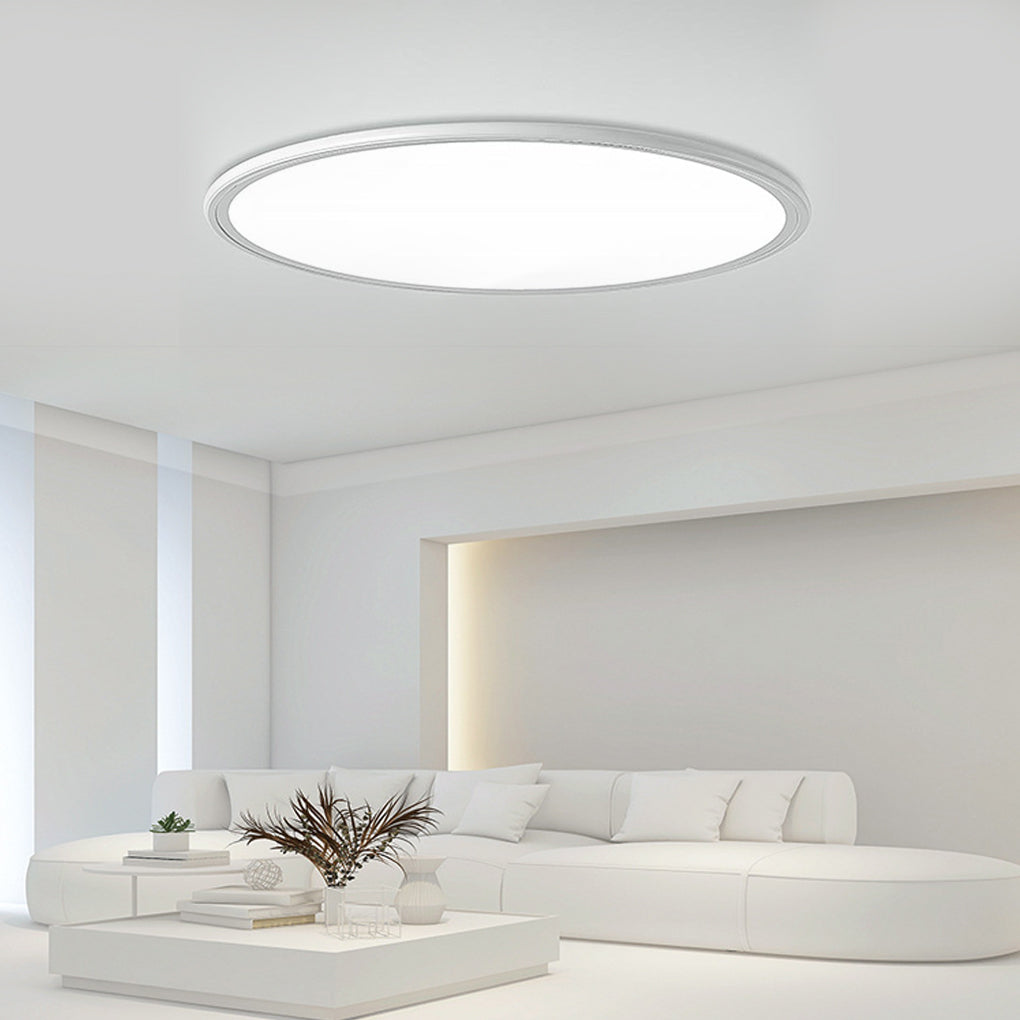 16'' Modern LED Ultrathin White Black Flush Mount Lights Circle Ceiling Lights