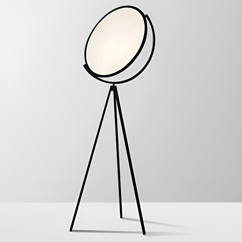 Black Metal and Rotating LED Tripod Floor Lamp