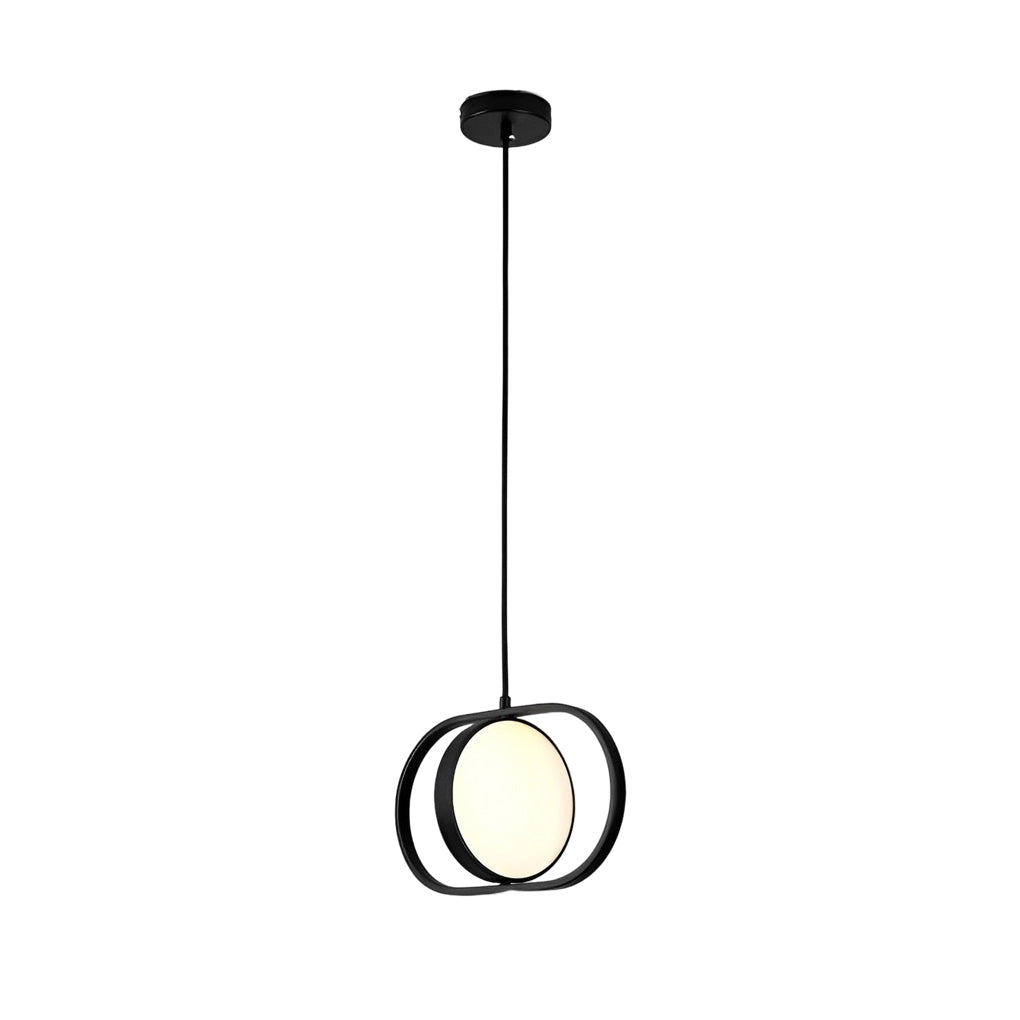 Adjustable Round Three Step Dimming Black Modern LED Pendant Lights