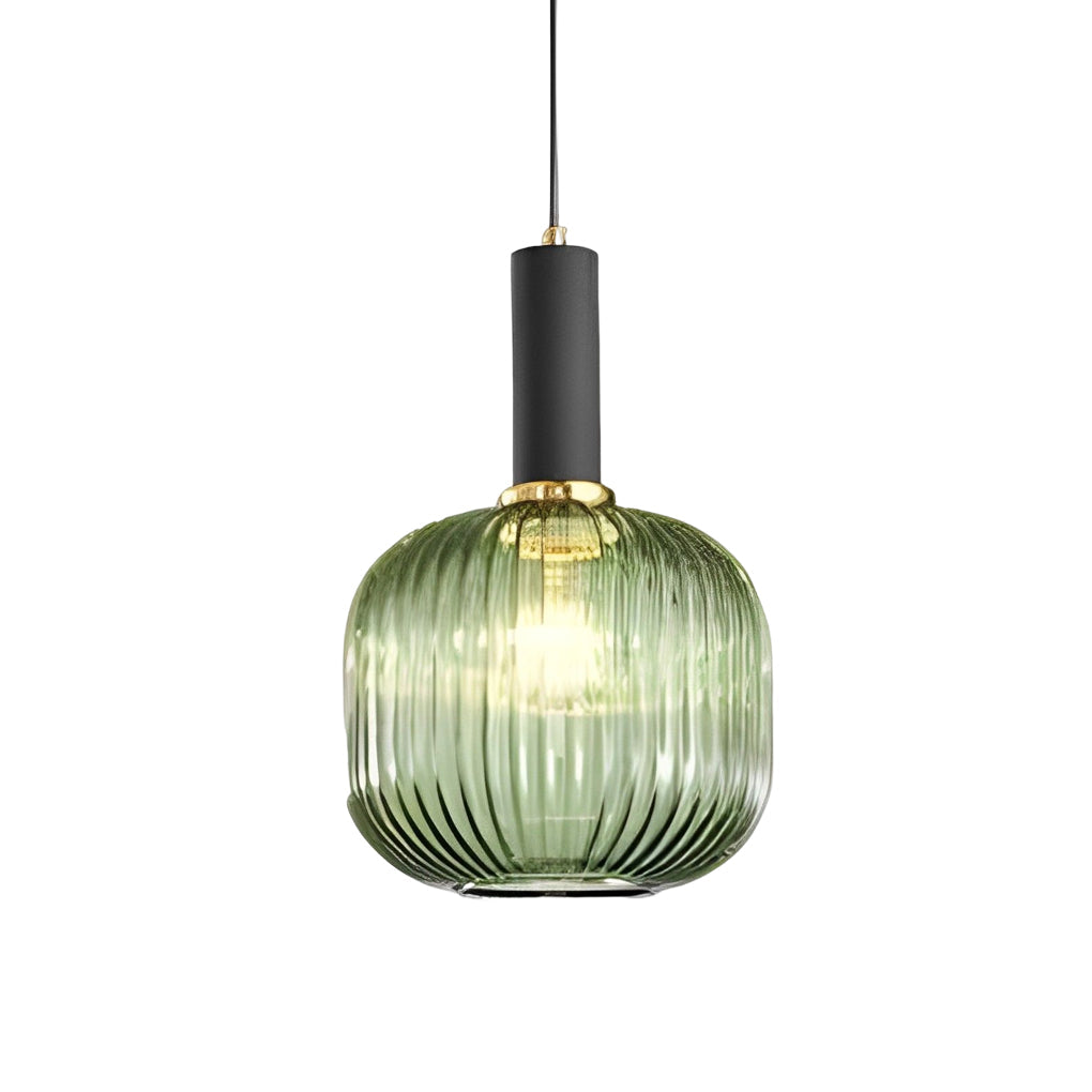 Glass Lantern Shaped Striped Creative Led Nordic Chandelier Pendant Lights