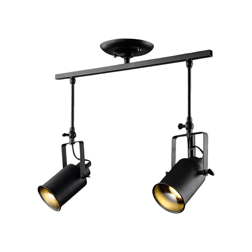 Adjustable Retro Iron LED Black Industrial American Style Spotlights