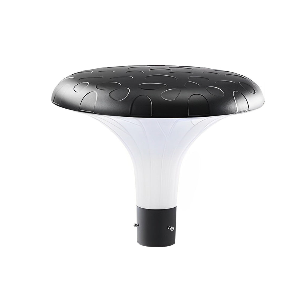 Round Mushroom Waterproof Intelligent Black Modern Solar Lamp Post Light