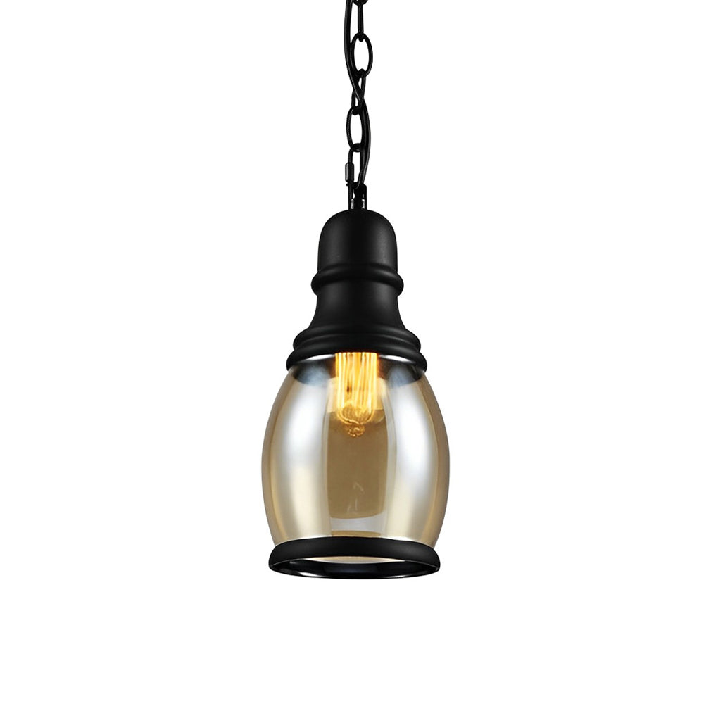 Retro Bottle Brown Glass Shade Creative Industrial Pendant Lights Chandelier