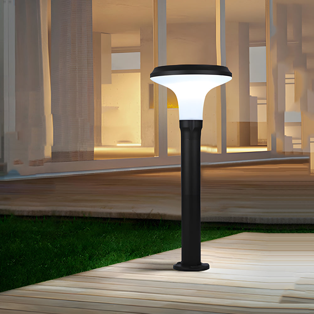 Black Solar Lawn Bollard Light