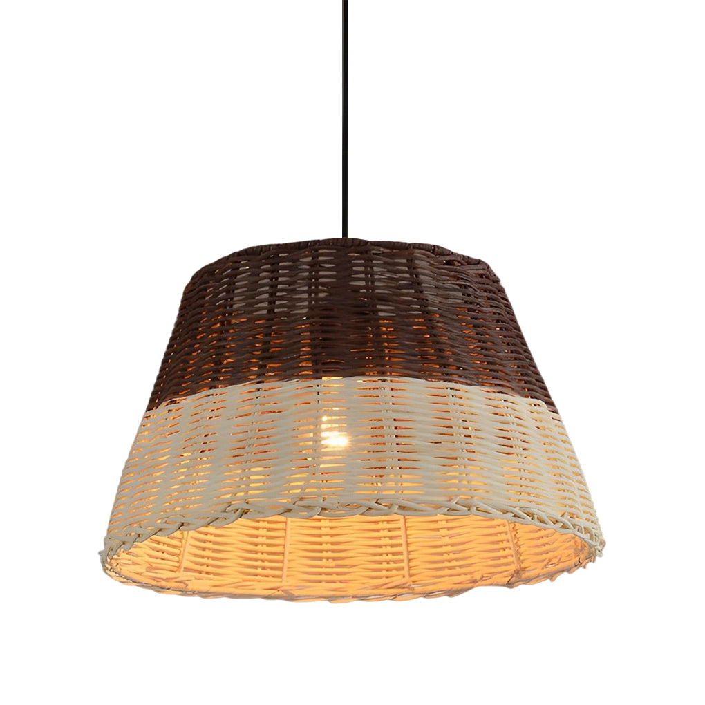 Retro Rattan Industrial Style Chandelier Pendant Light Hanging Lamp