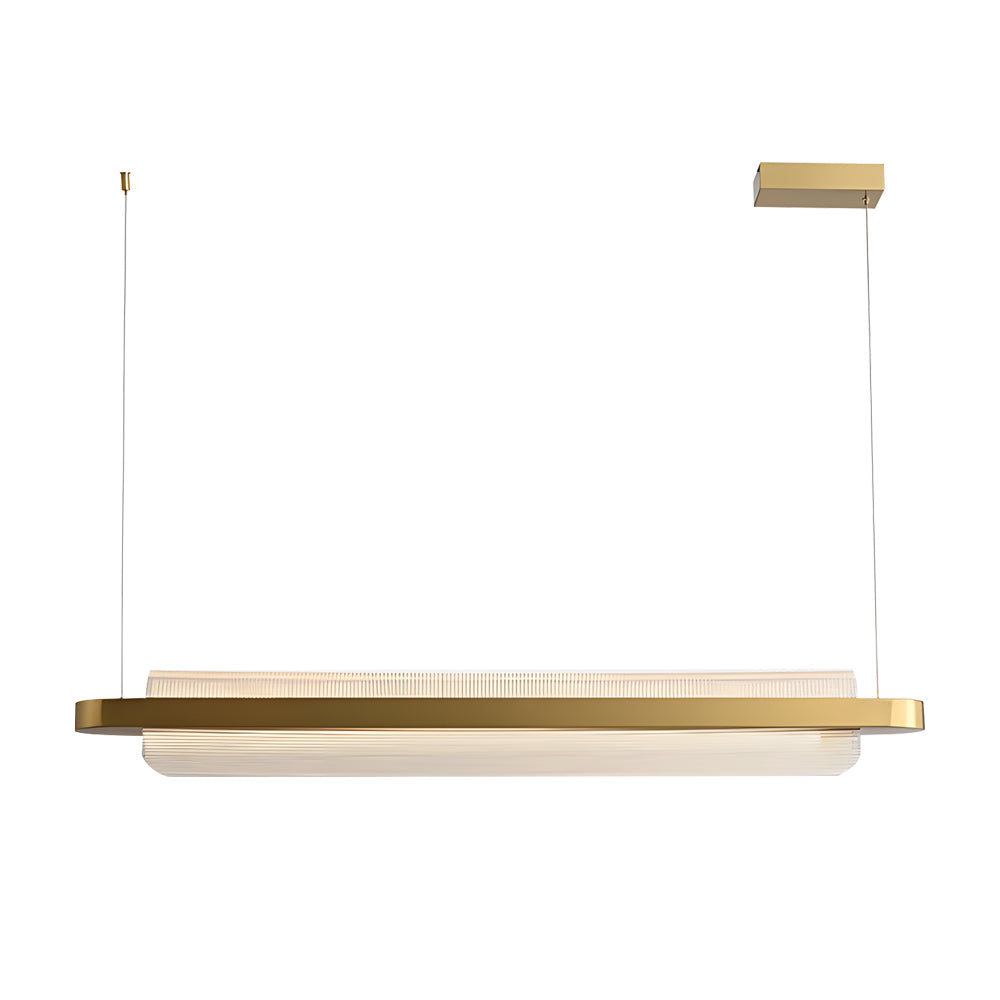 Modern Nami Linear Suspension Lamp Elegant Acrylic Island Light