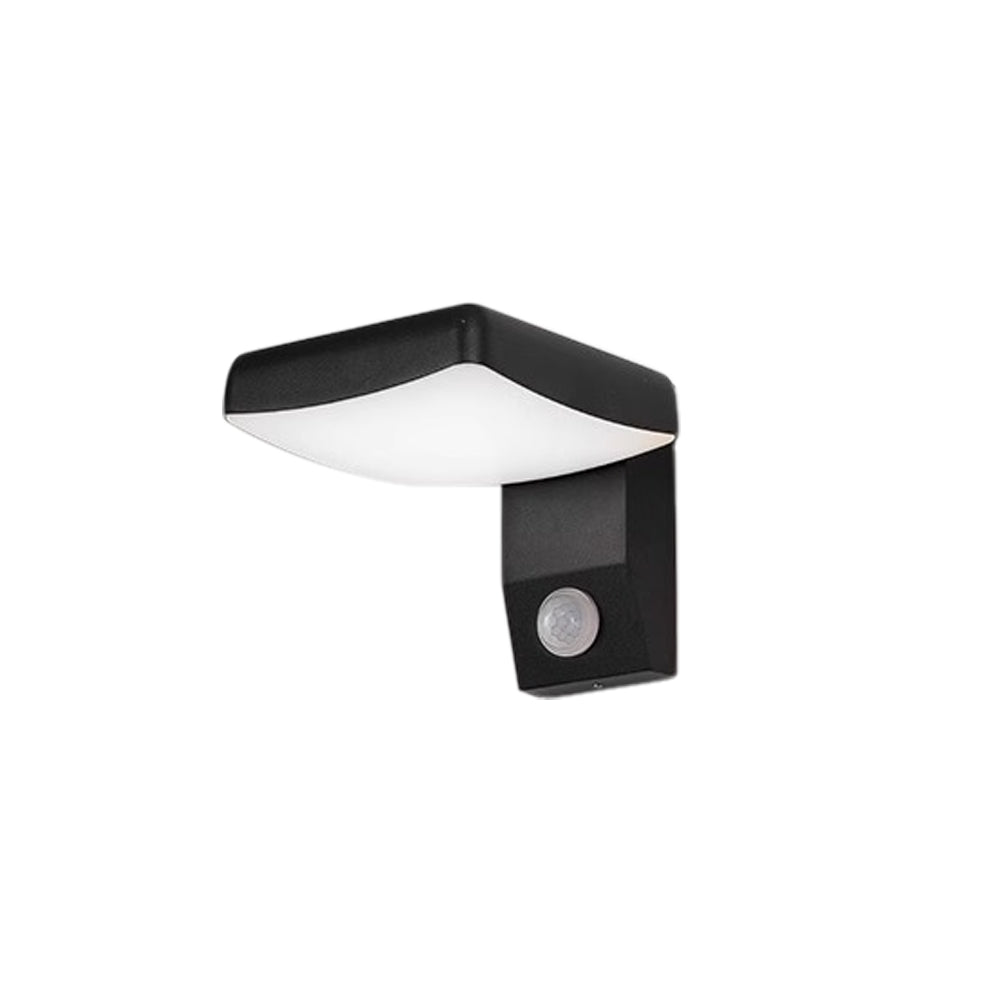 Black Motion Sensor Outdoor Wall Light - Rotatable