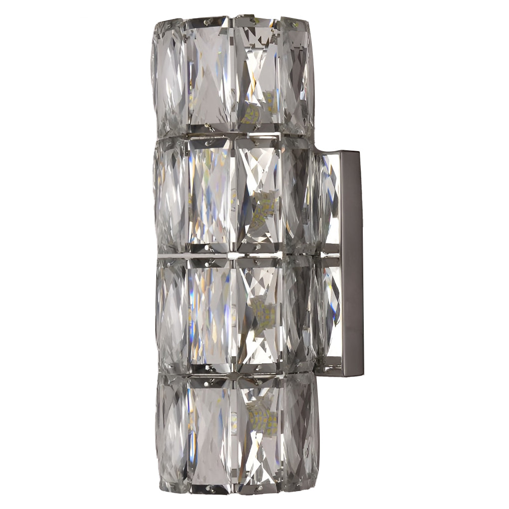 Cylindrical Crystal Three Step Dimming Light LED Modern Wall Sconces Lighting