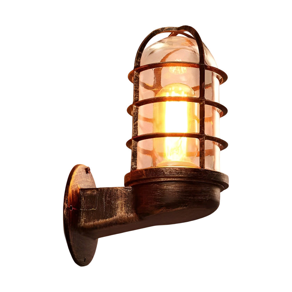 Retro Cage Shape LED 4w Waterproof American-style Outdoor Wall Lamp