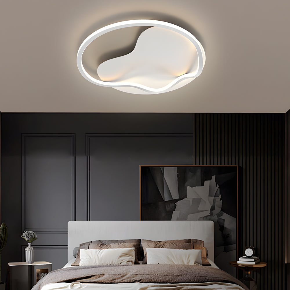 Round Minimalist 3 Step Dimming LED Dimmable White Modern Ceiling Lights