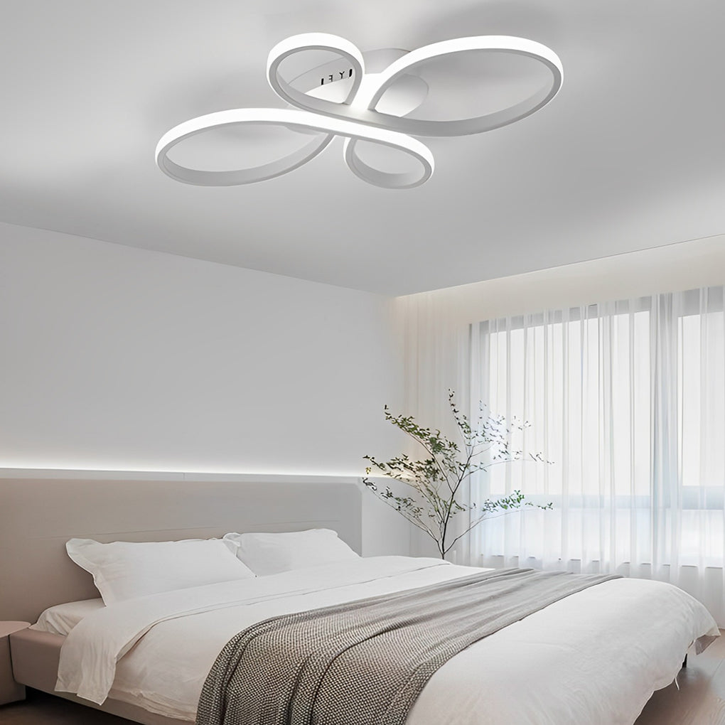 Intertwined Flower Shaped LED Modern Ceiling Light Flush Mount Lighting