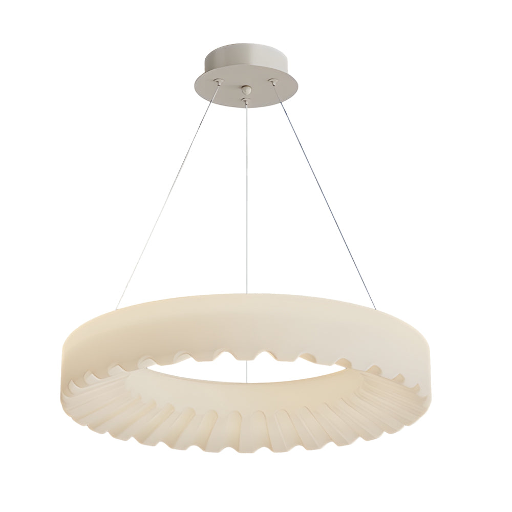 Simple Circle Clouds Ring Three Step Dimming LED Modern Chandelier