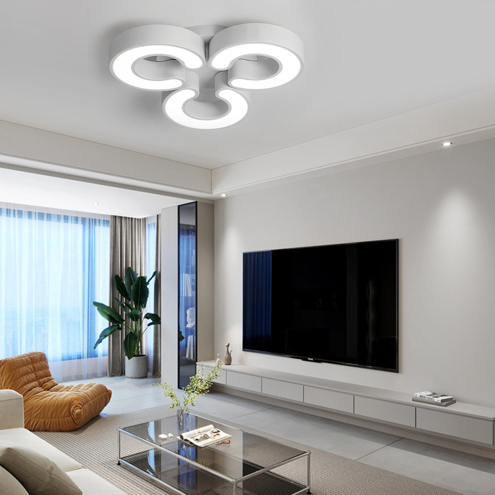 Flower Shaped Dimmable LED Modern Ceiling Lights Flush Mount Lighting