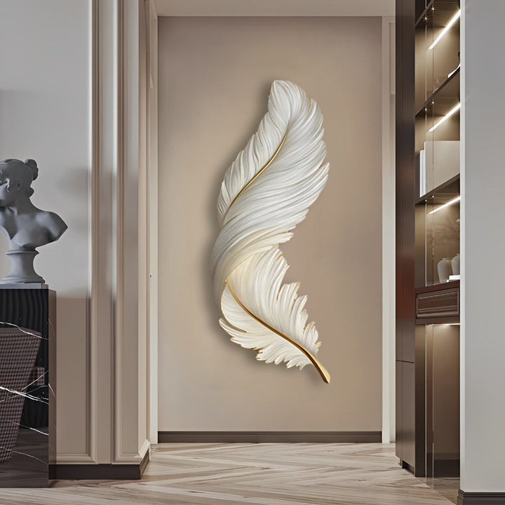 Luxury Creative Feathers USB DC5V Remote Control LED Modern Wall Lights