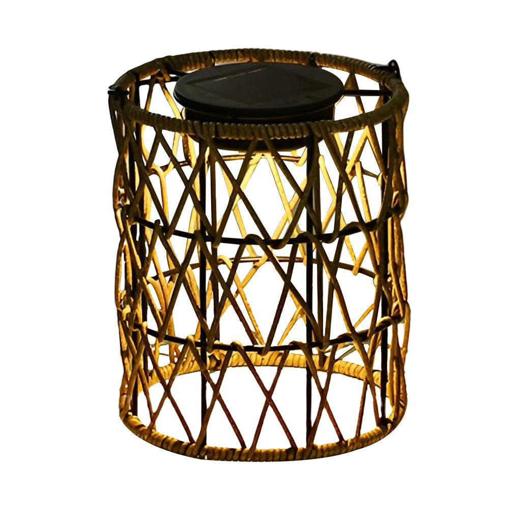 Rattan Lantern Waterproof Creative Modern Solar Garden Lights Lawn Lamp