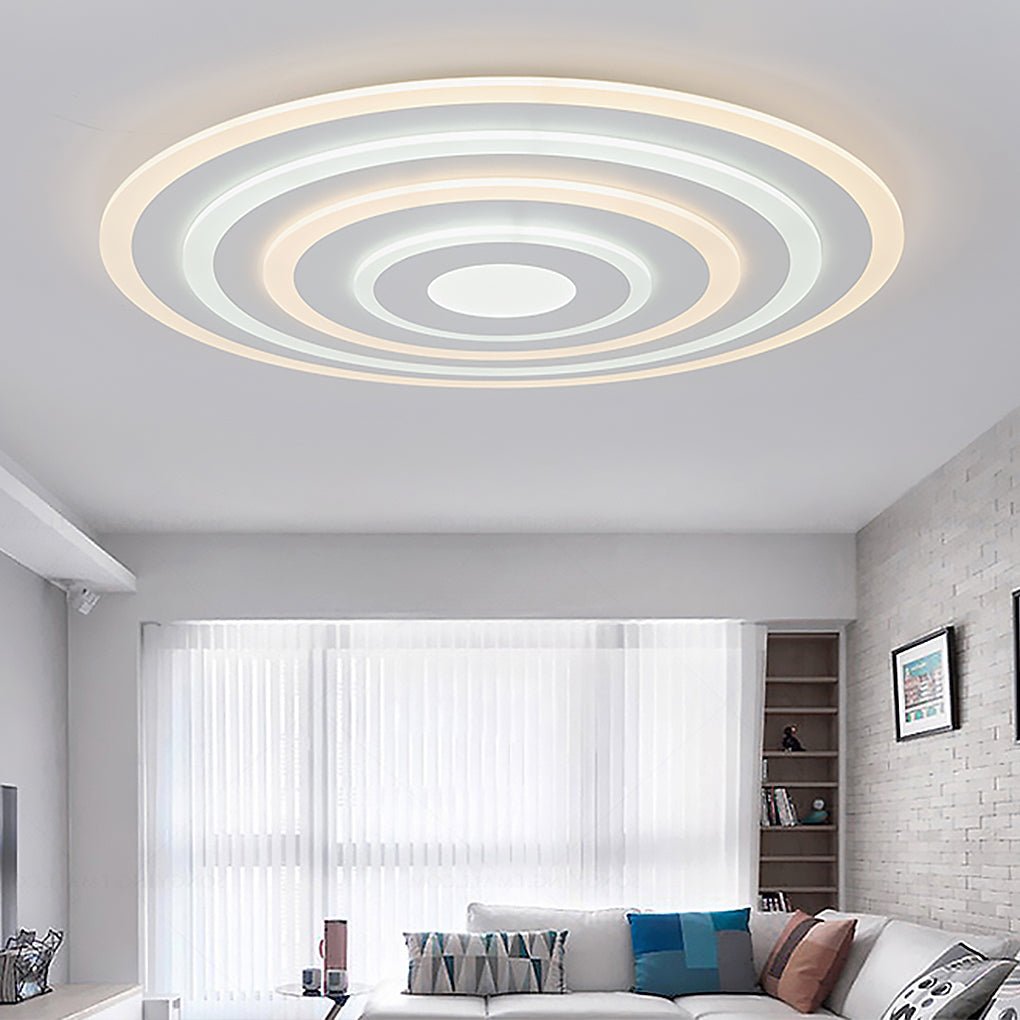 Concentric Circles Modern Flush Mount Light Dimmable LED Ceiling Lights