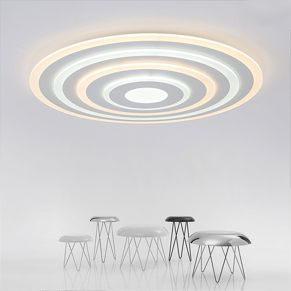 Concentric Circles Modern Flush Mount Light Dimmable LED Ceiling Lights