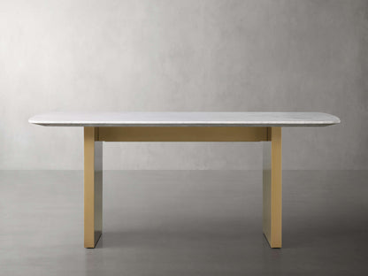 Saint Germain Stone Dining Table with Clement Base