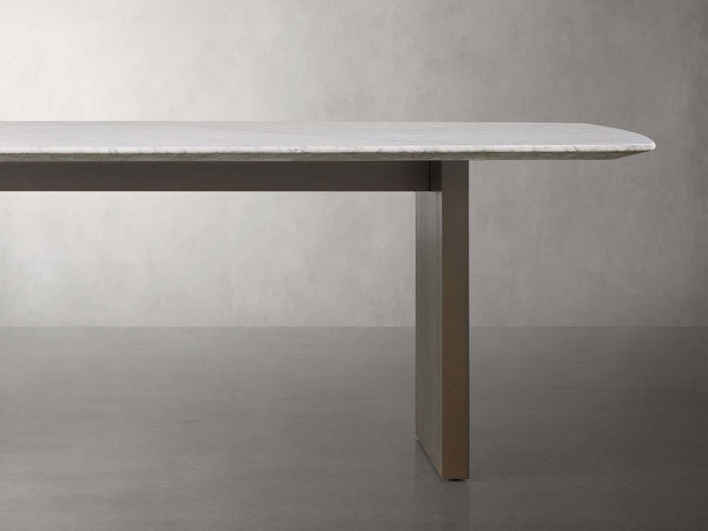 Saint Germain Stone Dining Table with Clement Base