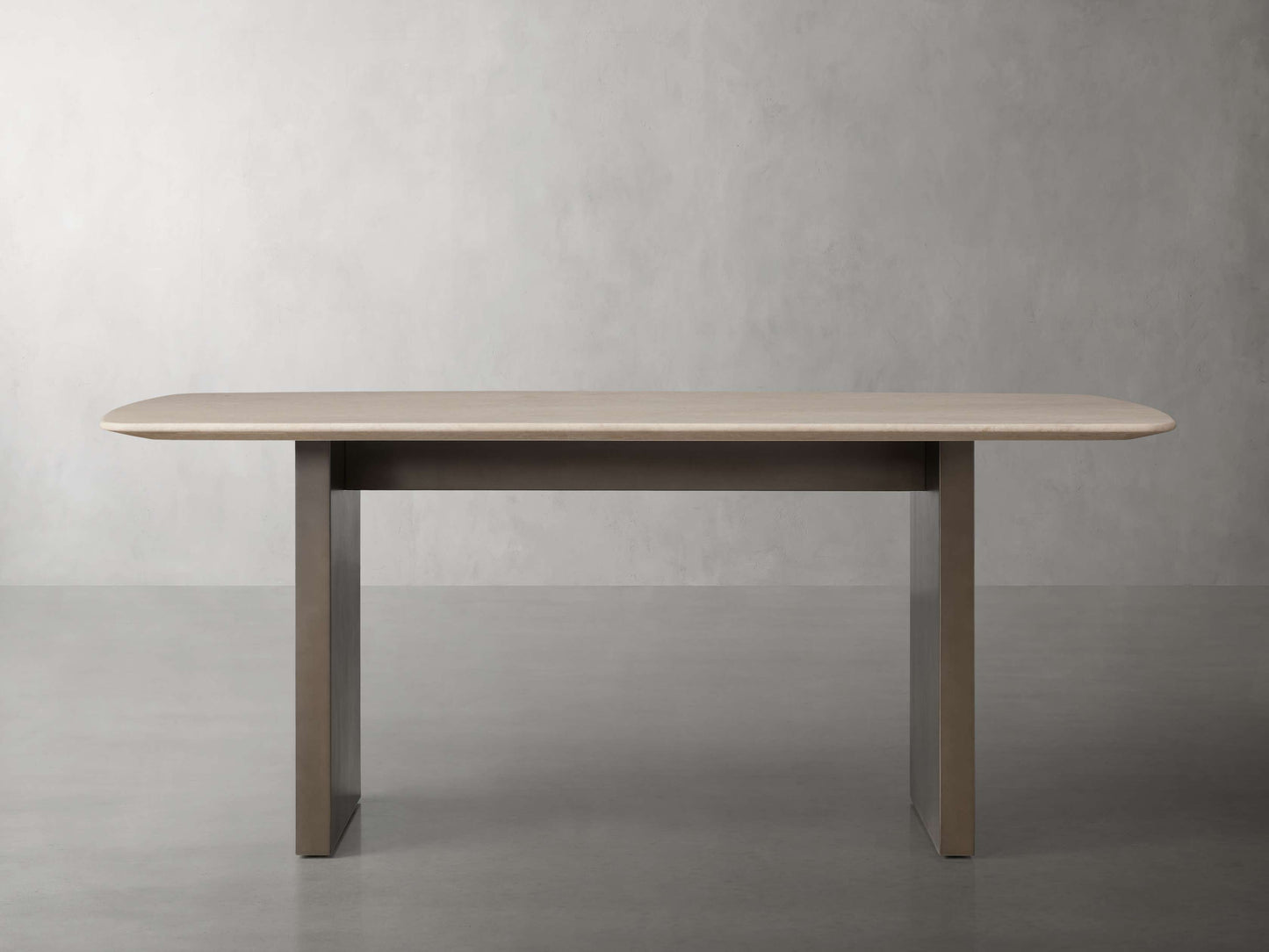 Saint Germain Stone Dining Table with Clement Base