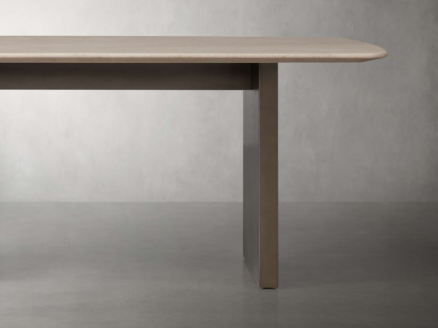 Saint Germain Stone Dining Table with Clement Base