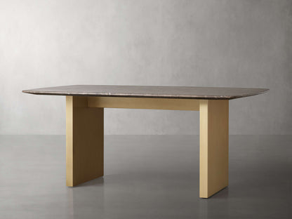 Saint Germain Stone Dining Table with Clement Base