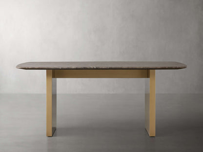 Saint Germain Stone Dining Table with Clement Base