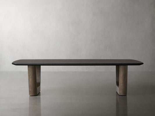 Saint Germain Wood Coffee Table with Rennes Base