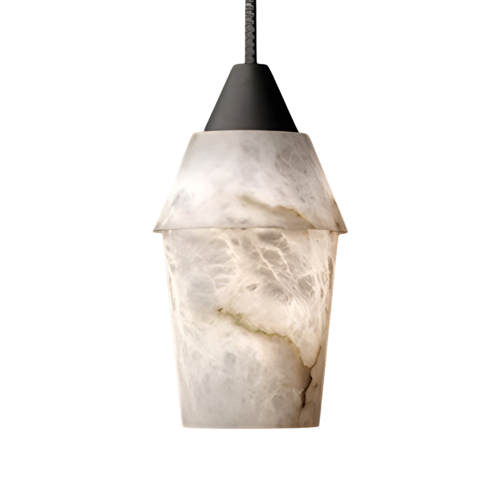 7.87 In. H Alabaster Pendant Light - 1-Light Kitchen Island Lighting