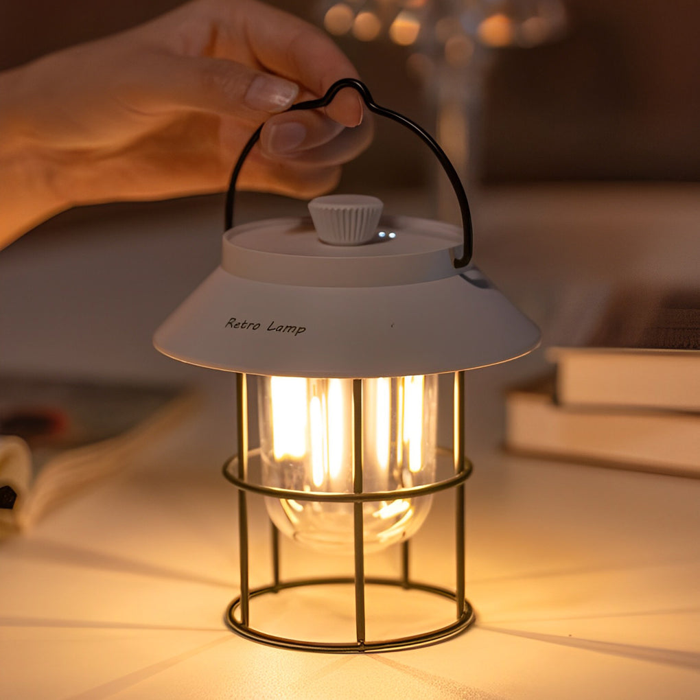 USB Rechargeable Dimmable LED Hanging Stand Portable Outdoor Lanterns