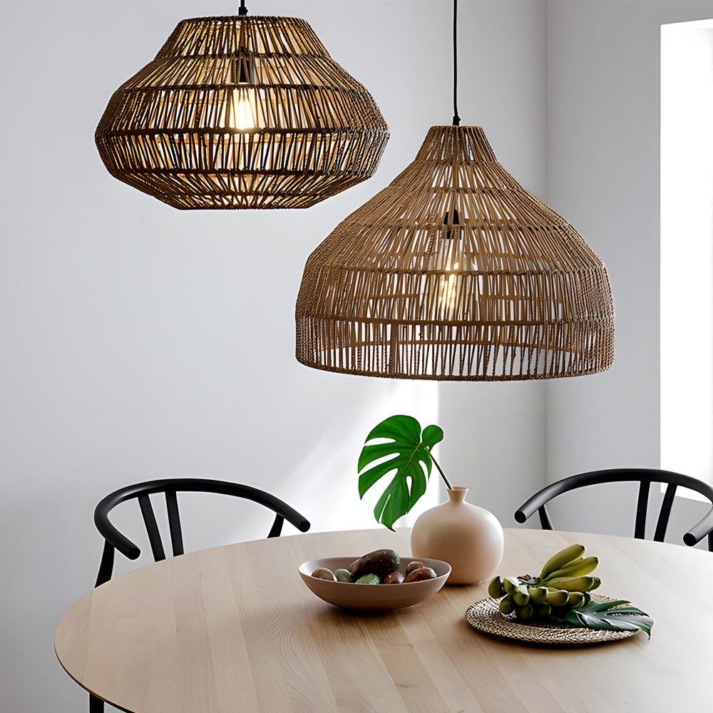 Rattan Shade Personality Creative Japanese Style Restaurant Chandelier