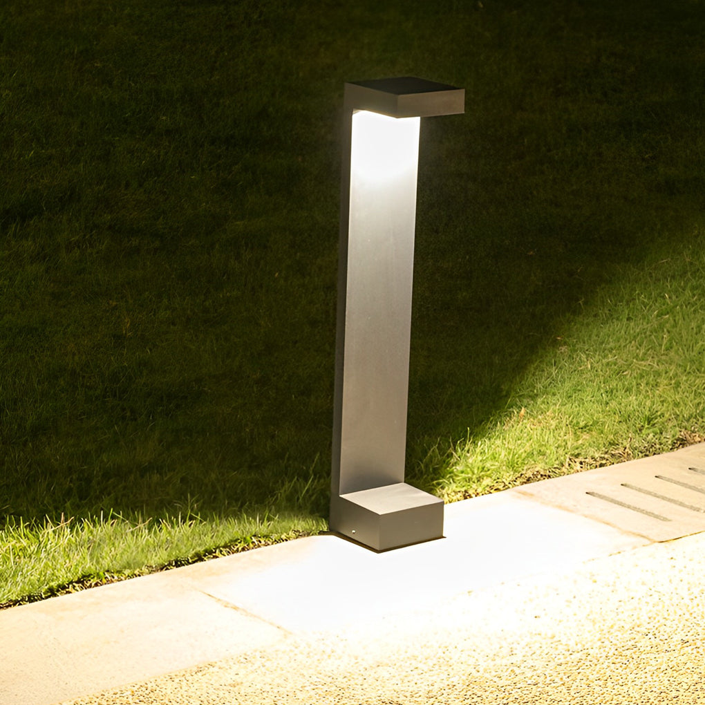 I-Shaped Waterproof Aluminum LED Black Modern Outdoor Pathway Lights