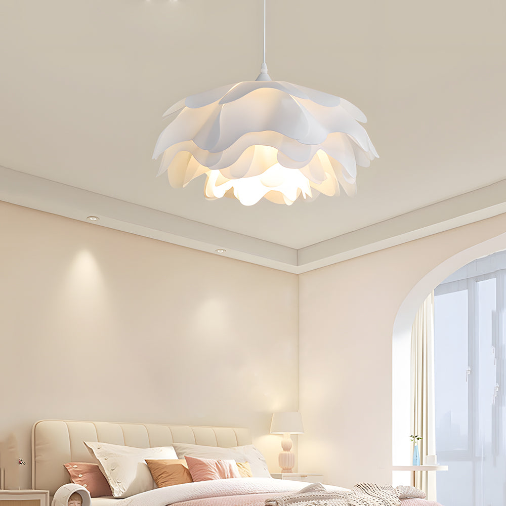 Versatile Acrylic Flower Pendant Lamp: Modern Design, 3-Step Dimming, Adjustable Hanging Cord