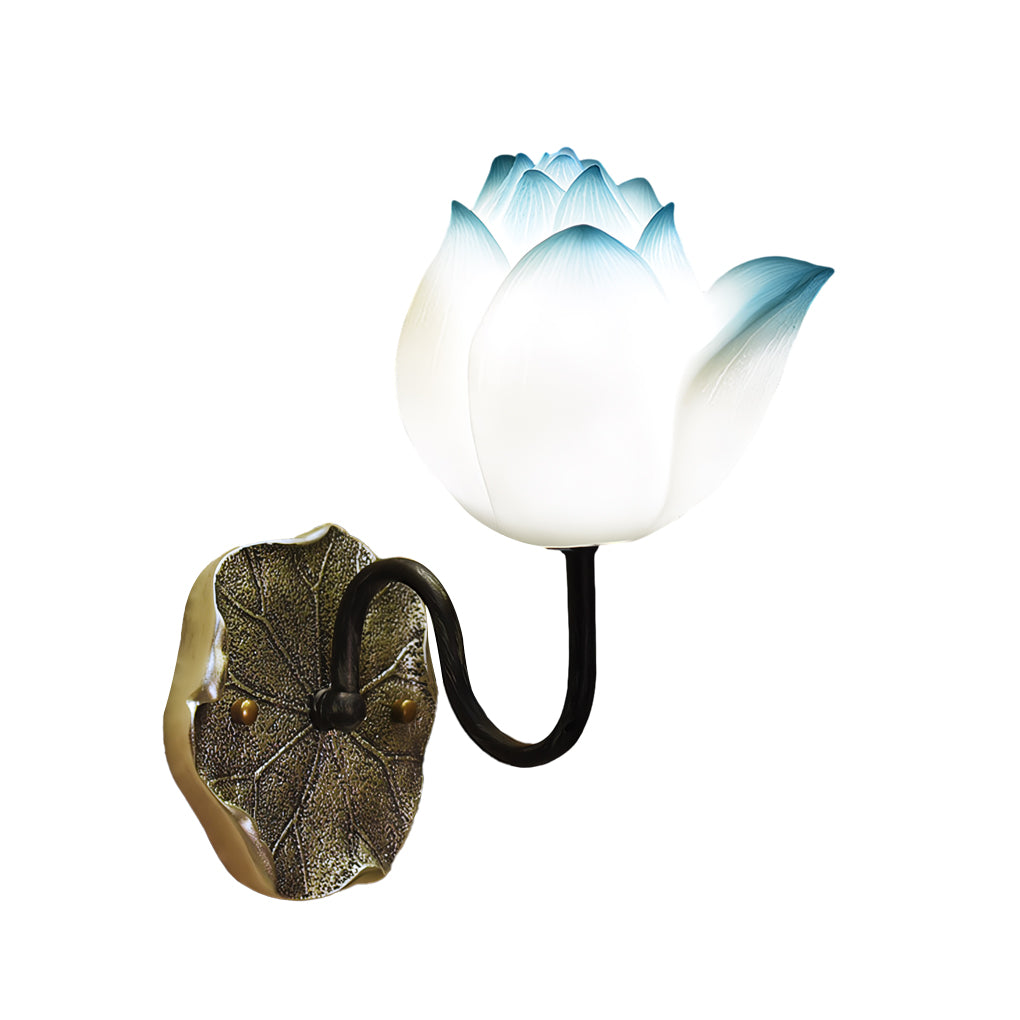 Lotus Flowers Resin Three Step Dimming Creative Modern Wall Lights Fixture