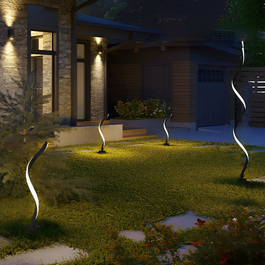 [Clearance Sale] Creative Twisted Seaweed Shaped Waterproof LED Modern Solar Lawn Lights