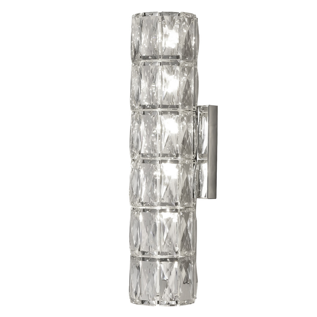 Cylindrical Crystal Three Step Dimming Light LED Modern Wall Sconces Lighting