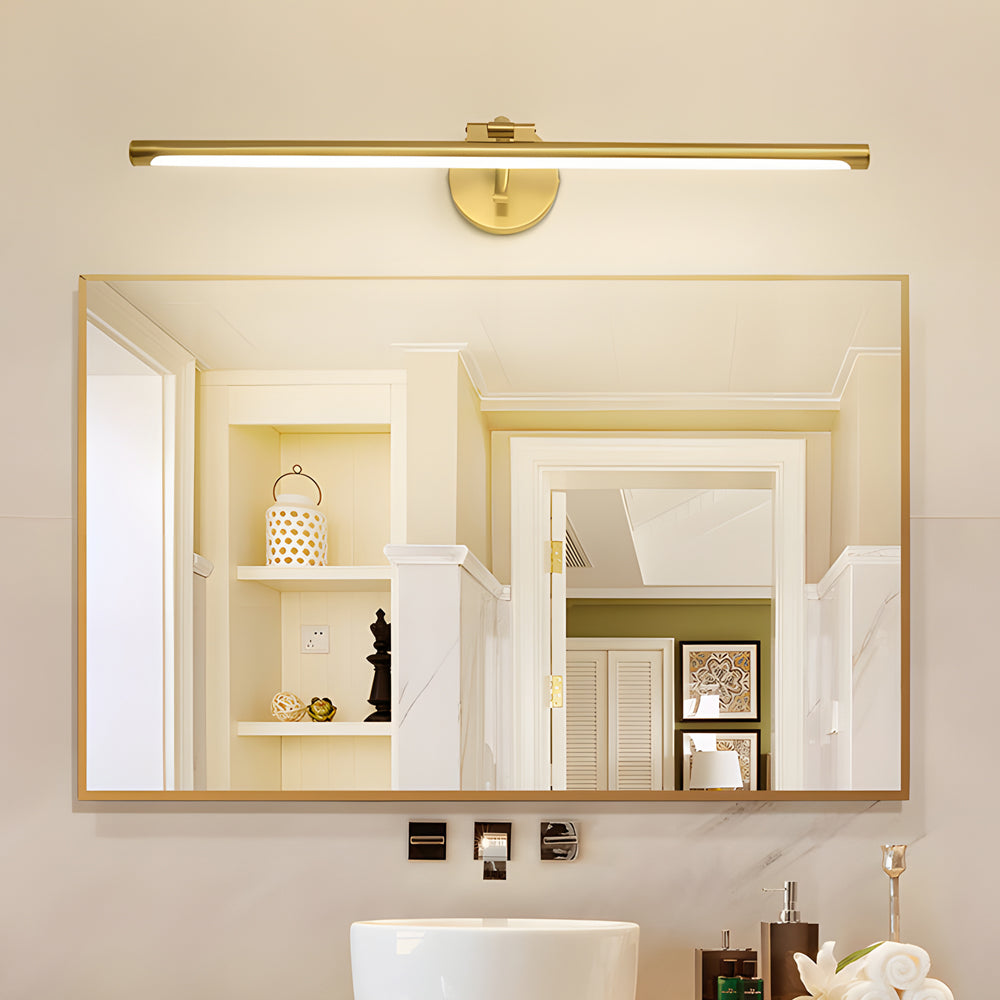 Sleek Rotatable Copper LED Bathroom Vanity Light Over Mirror Bath Bar