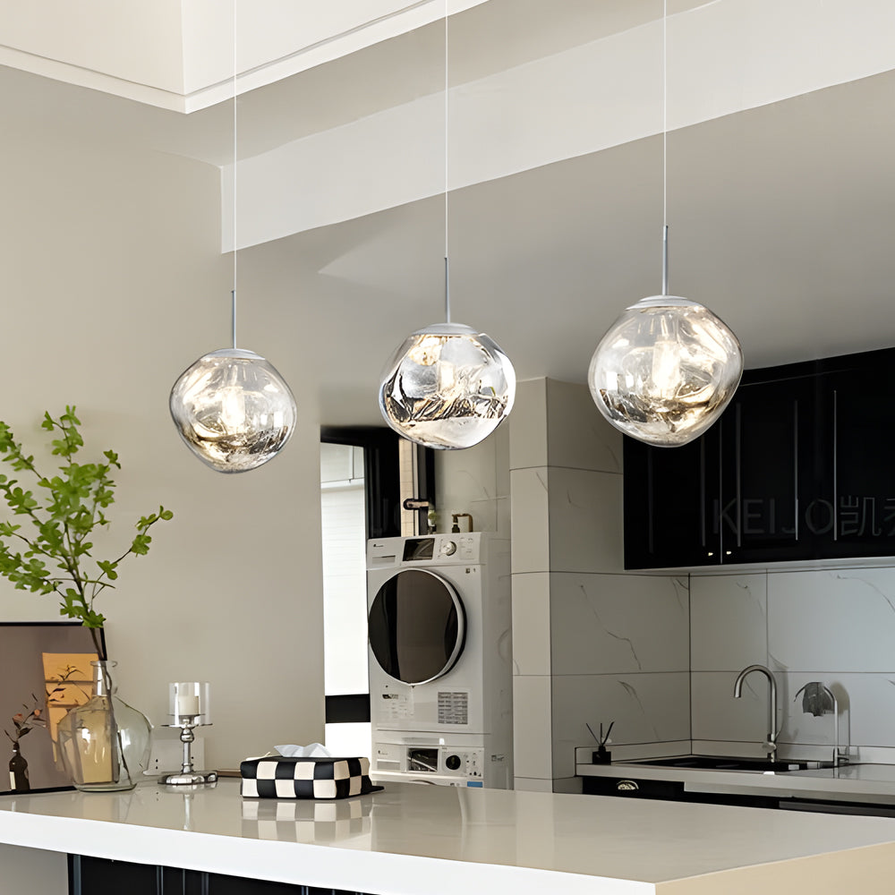 Simple Lava Acrylic Ball Art Light Luxury Modern Hanging Ceiling Lights