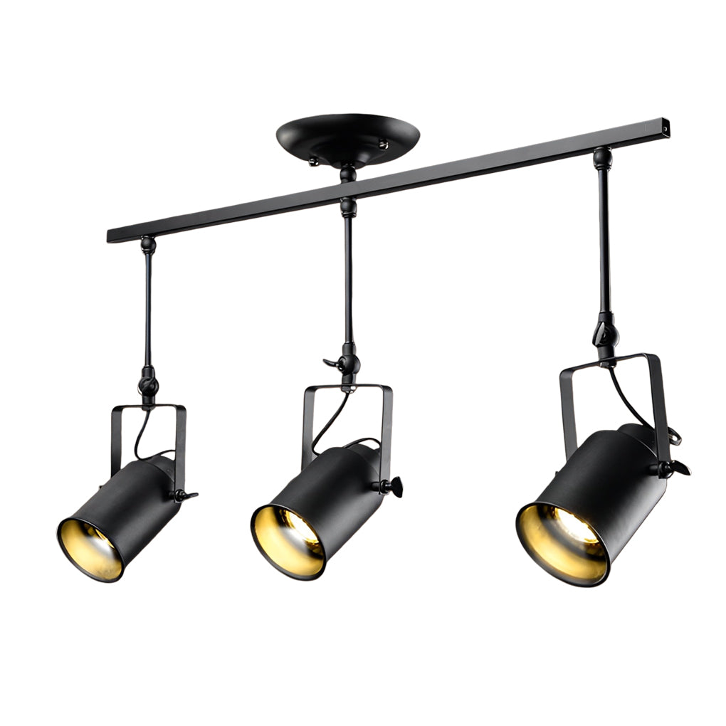 Adjustable Retro Iron LED Black Industrial American Style Spotlights