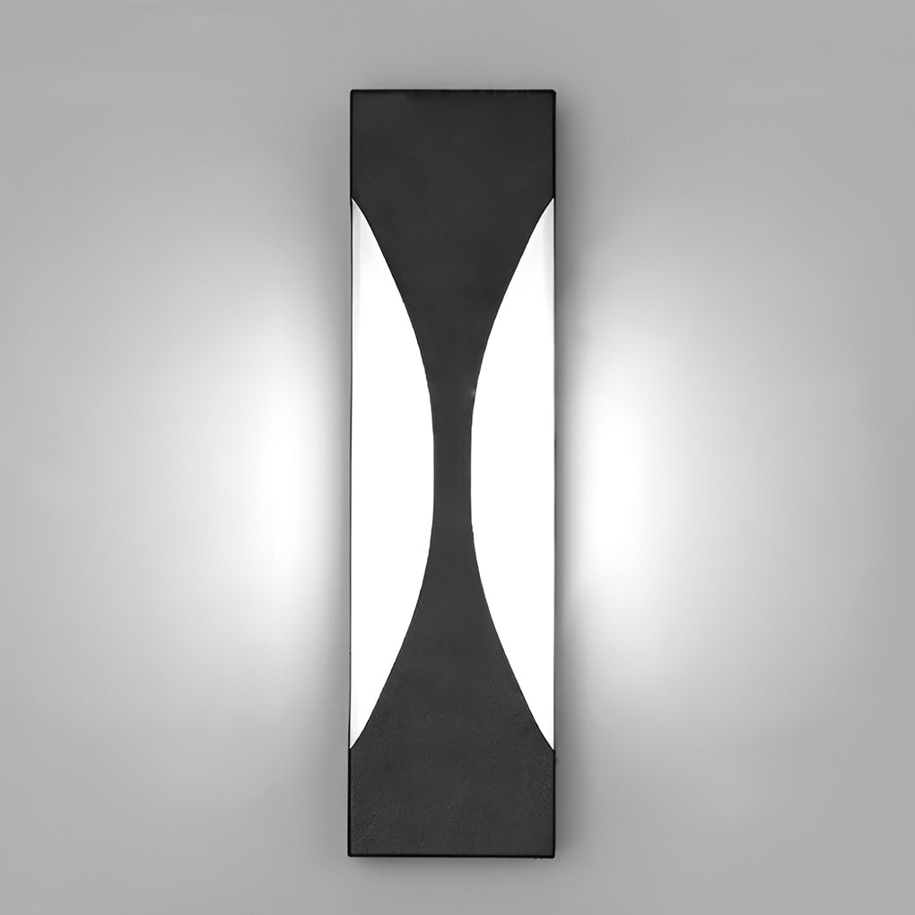 Creative Rectangular Waterproof LED Black Modern Outdoor Wall Sconce Lighting