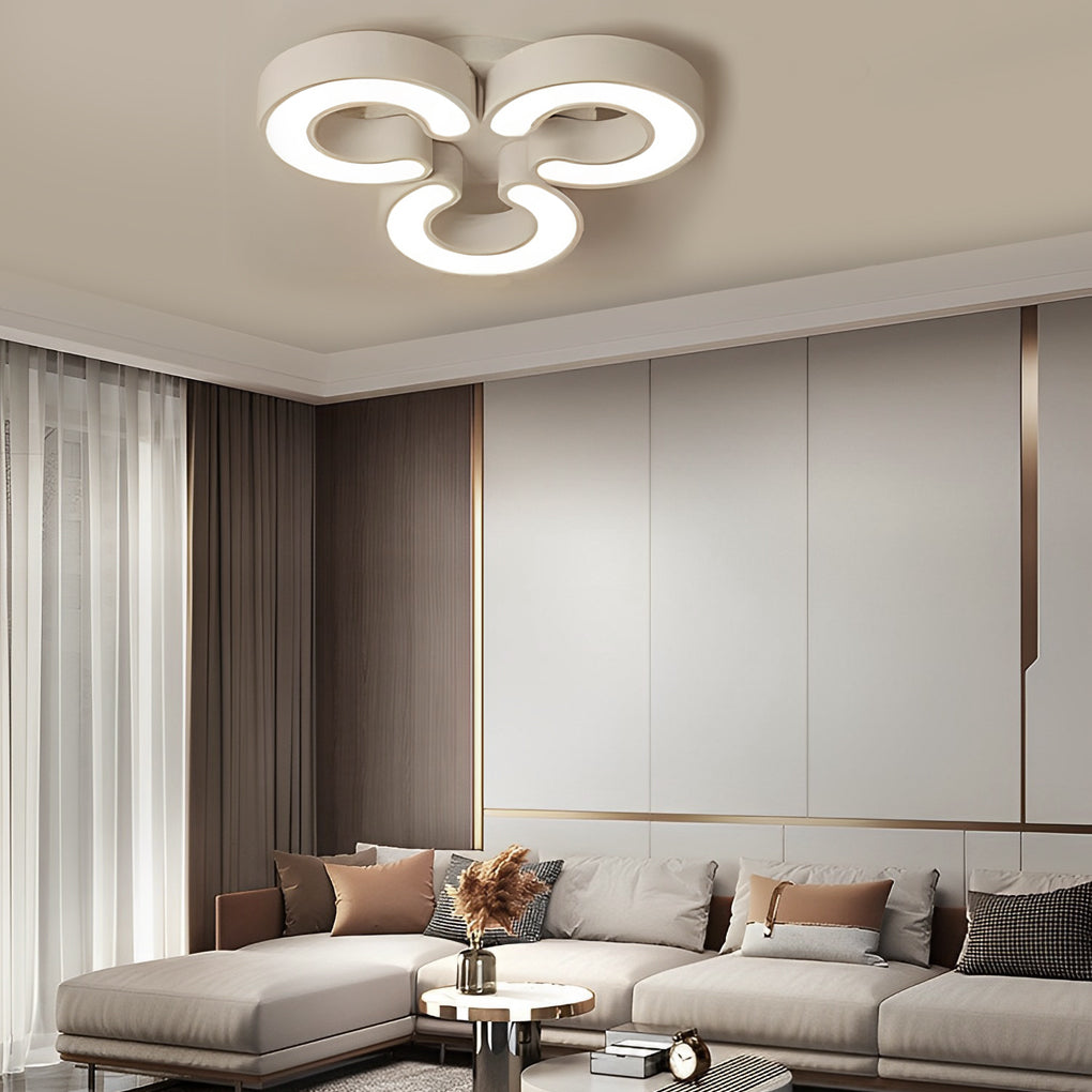 Flower Shaped Dimmable LED Modern Ceiling Lights Flush Mount Lighting