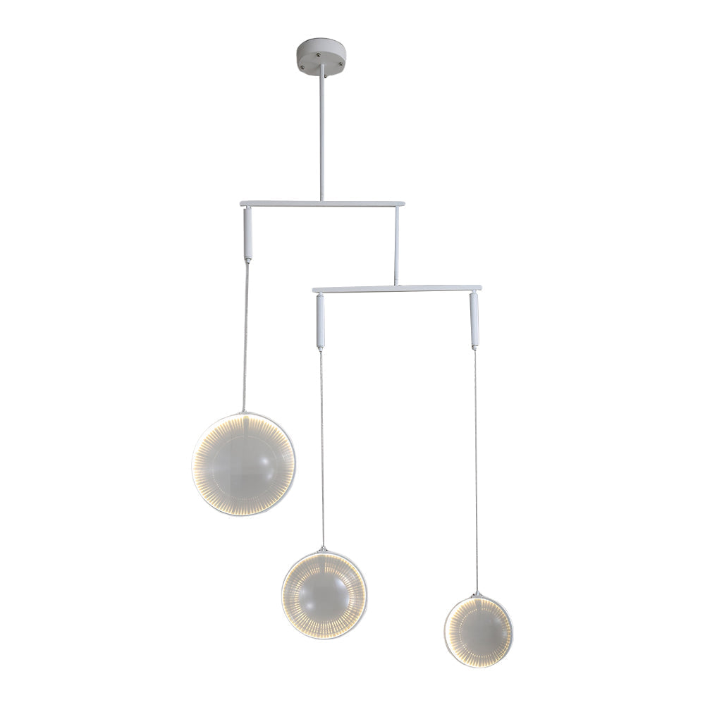 3/6/9-Light White Focus LED Chandelier