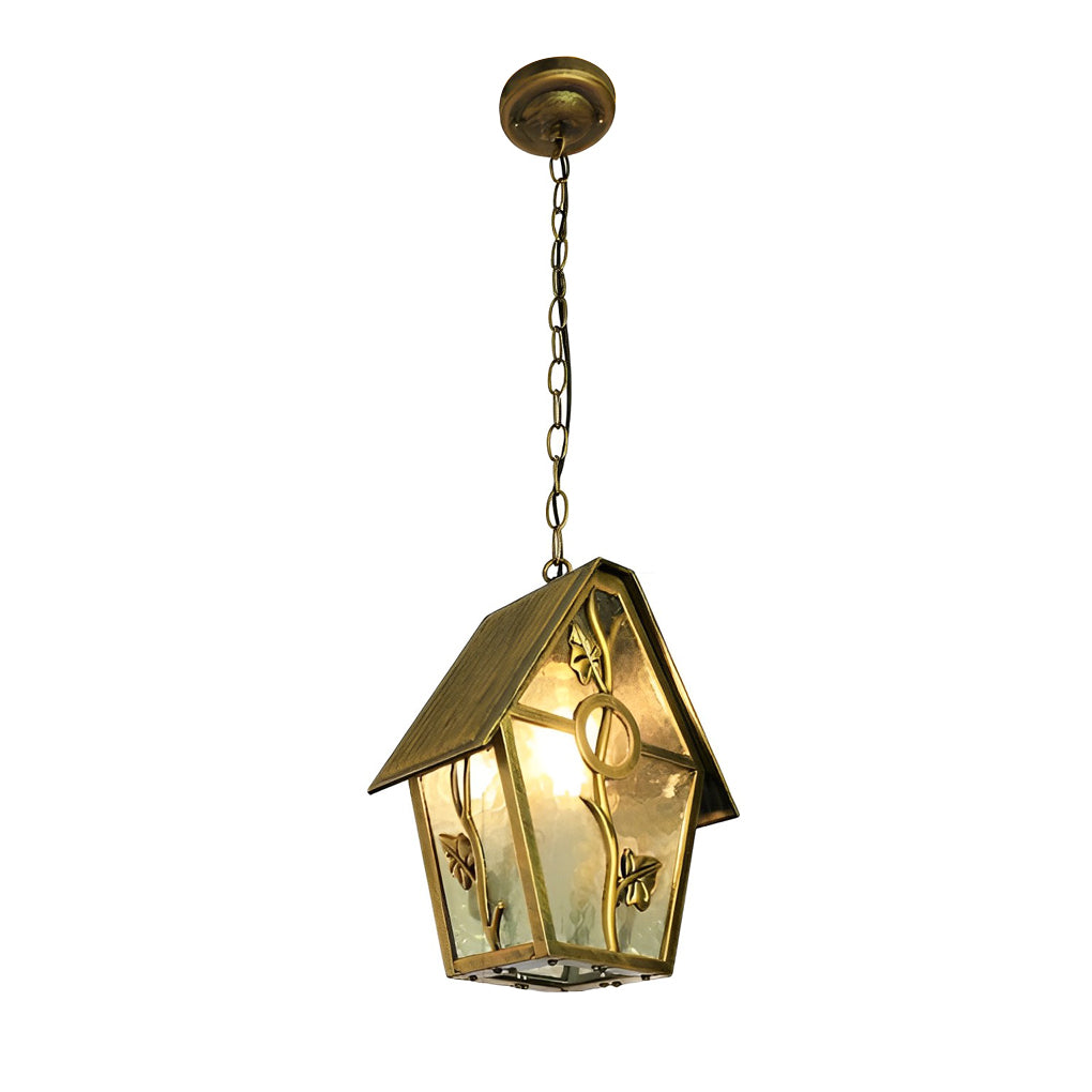 Creative Cabin Glass Waterproof American Style Outdoor Chandelier Lamp