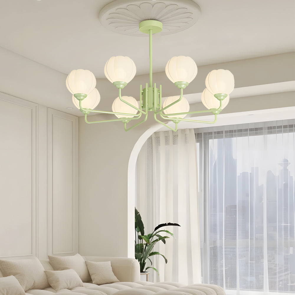 8 Flowers Bell Orchid Three Step Dimming Modern Hanging Lights Fixture