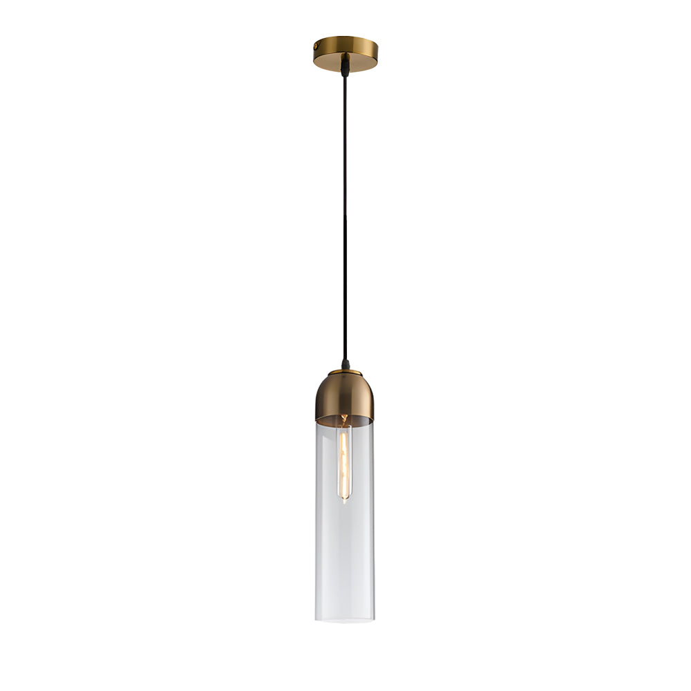 Simple Long Tube Glass Bottle Nordic Simple Small Chandelier Pendant Lights