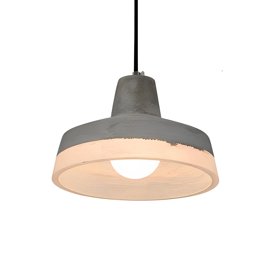 Round Creative Resin Cement Minimalist Industrial Pendant Light Chandelier