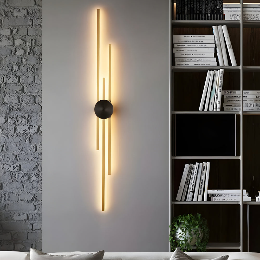 Modern Linear Wall Lamp Minimalist 2 Color Metal Wall Light