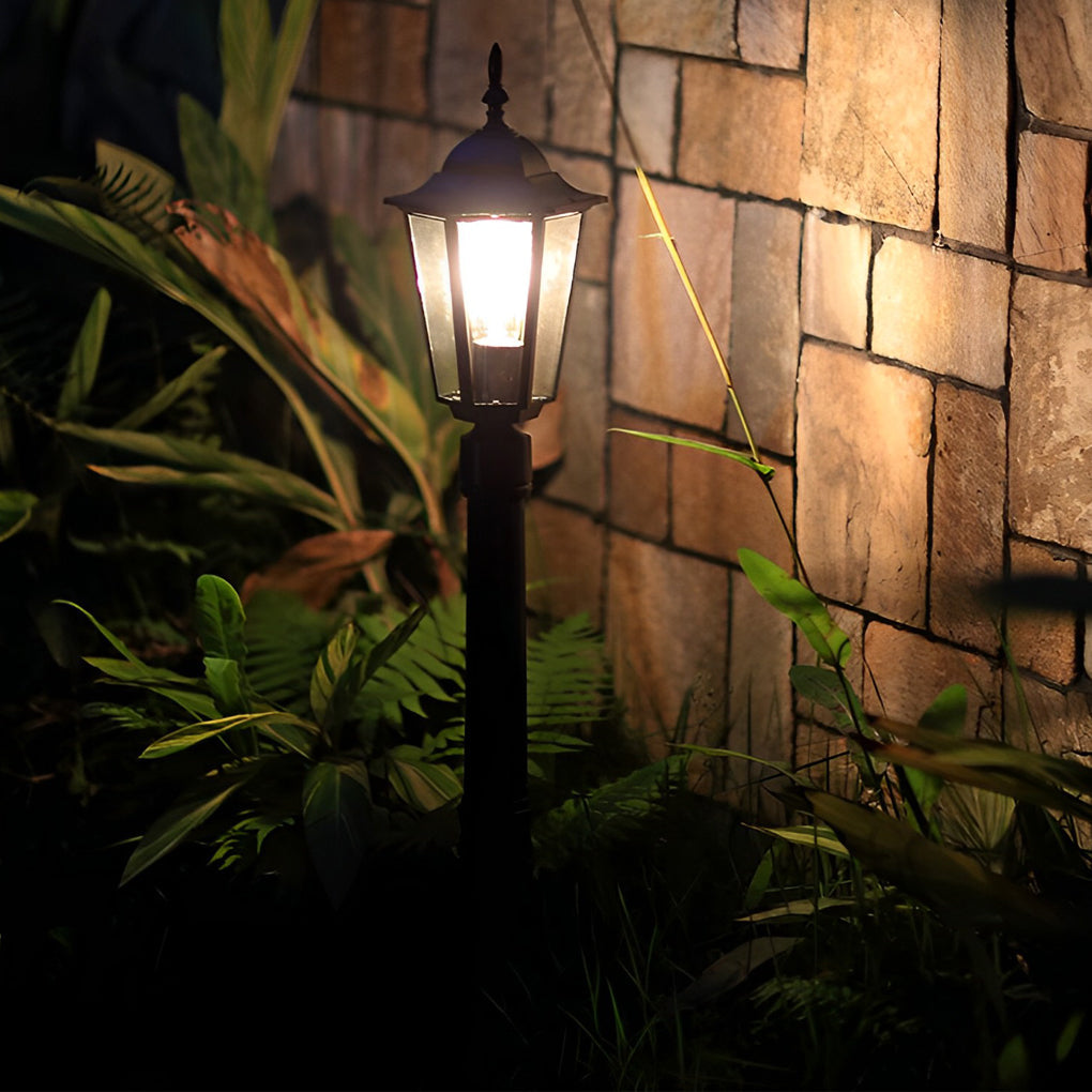 Retro Waterproof Led Black Modern Outdoor Pathway Lights Lawn Lights