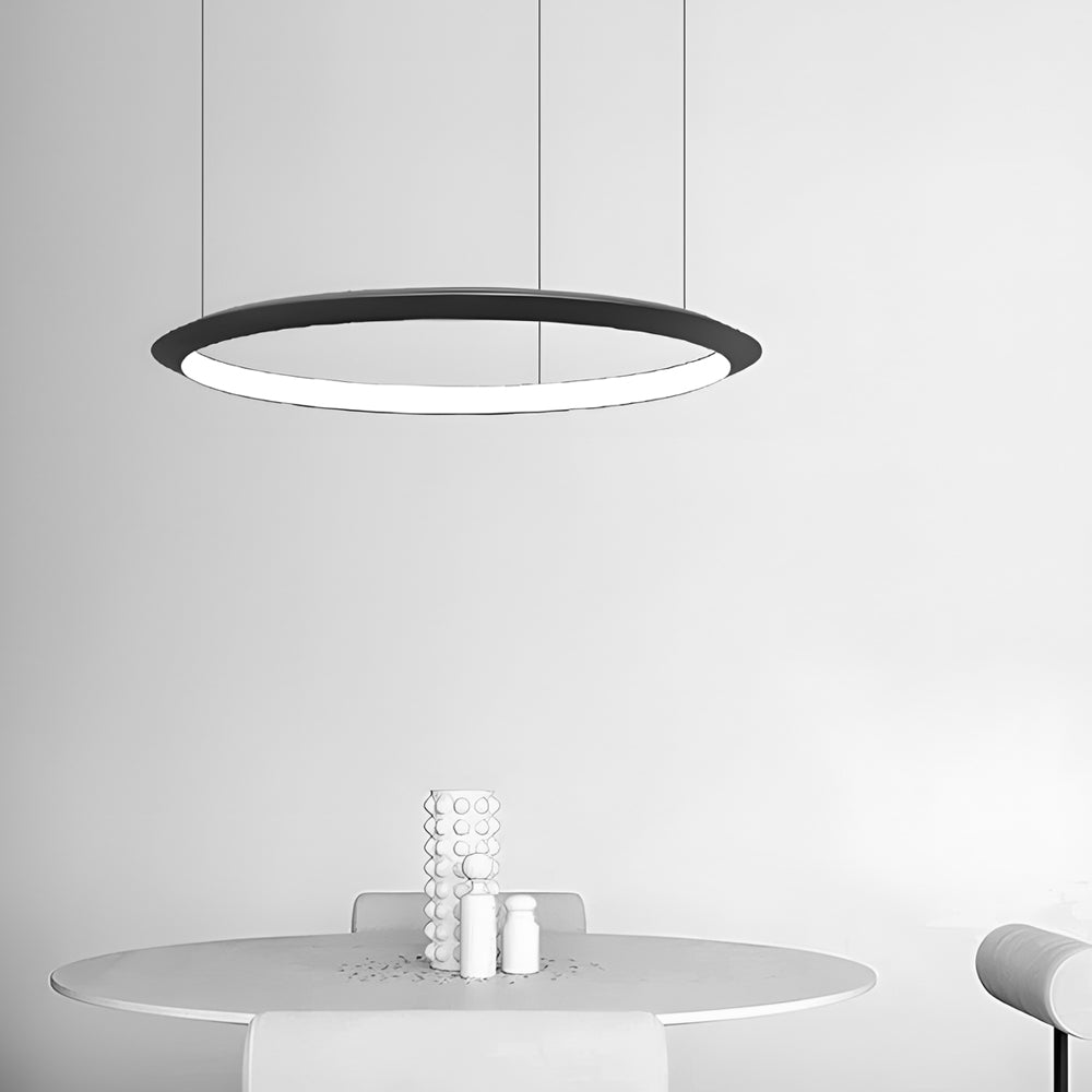 Black Ring Chandelier LED Pendant